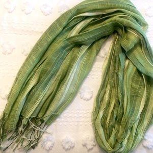 🔹2 / $20🔹 Green Sparkly Fringe Scarf